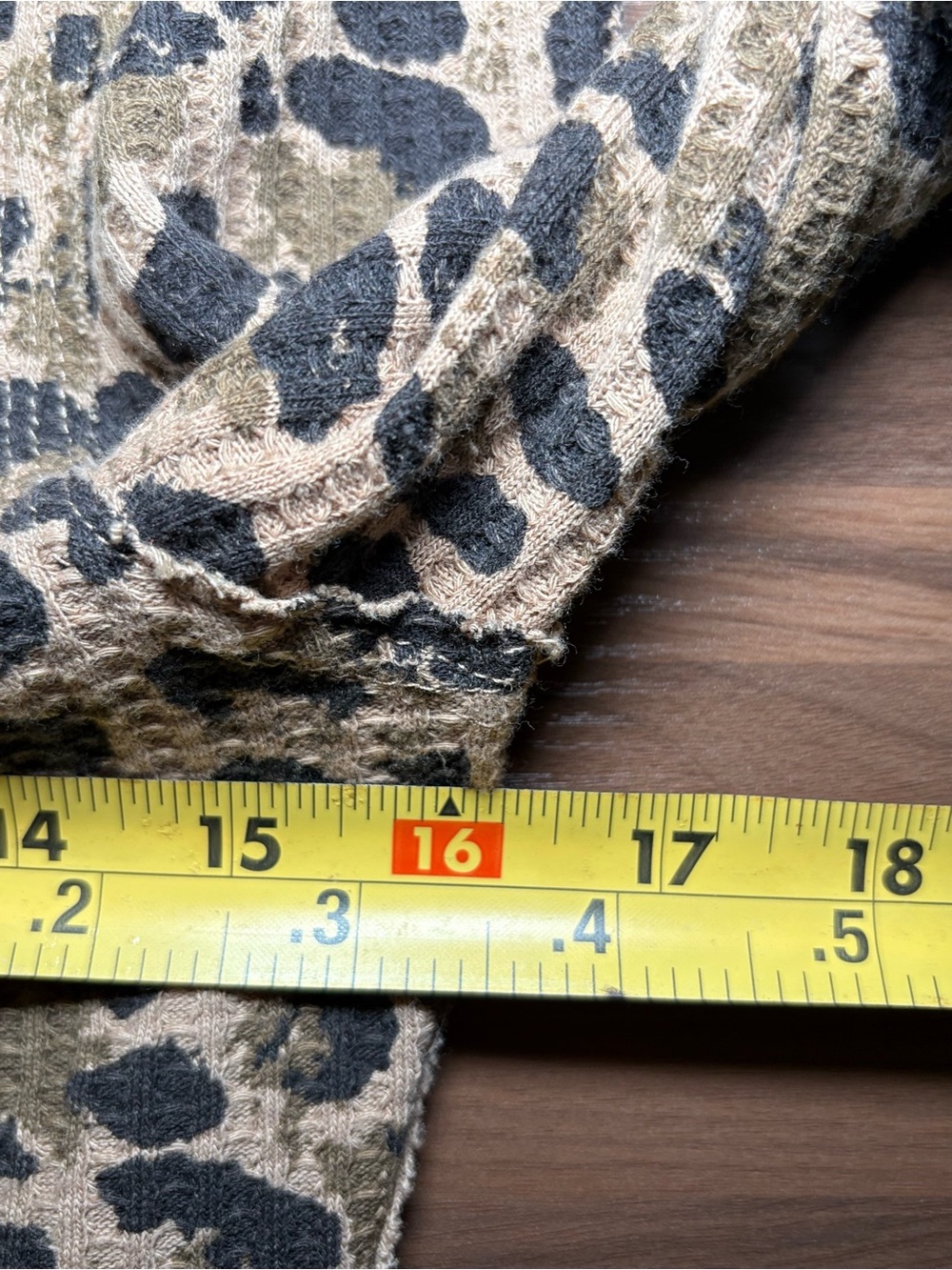 Dex Leopard Print Long Sleeve Knit Top Brown Black Animal Print Size Medium - Picture 8 of 9